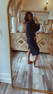 Navy Ultra Soft Dolman Top