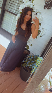 Navy Wide Leg Pants