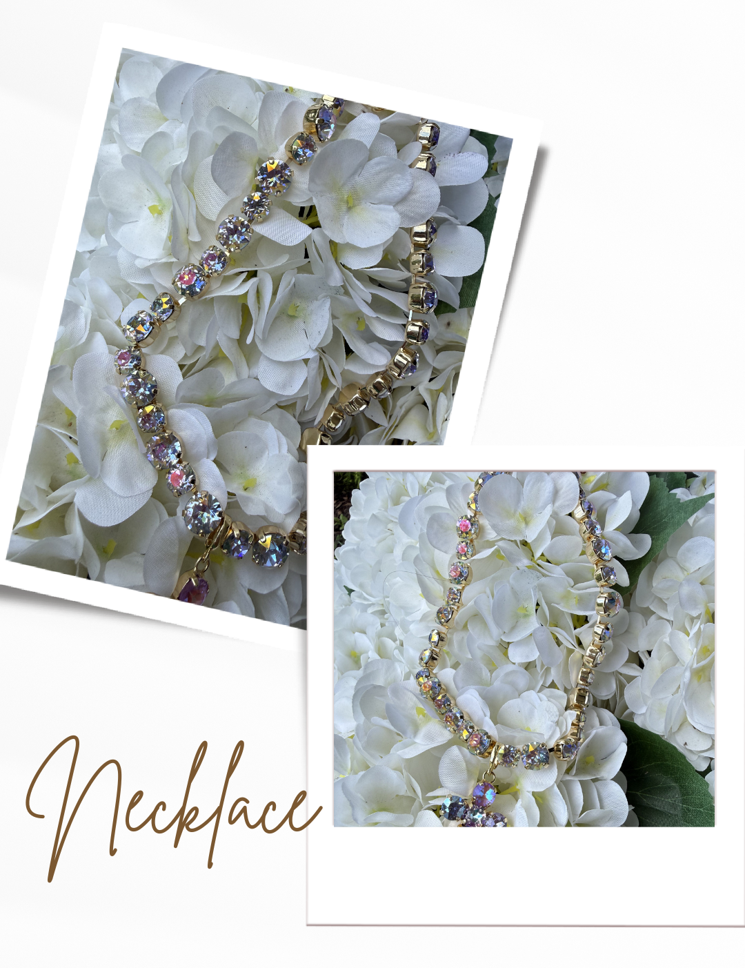 Diva Bling Crystal and Gold Necklace