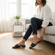 Corky Our Little Secret Black and White Polka Dot Sandals