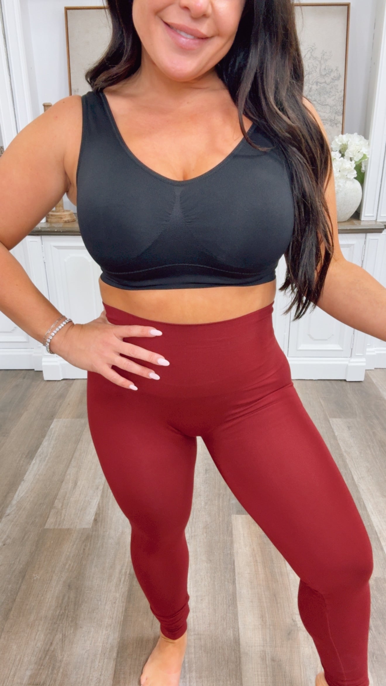 Heaven Soft Ultra Stretch Burgundy Leggings
