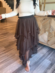 Midnight Mocha Sheer Skirt