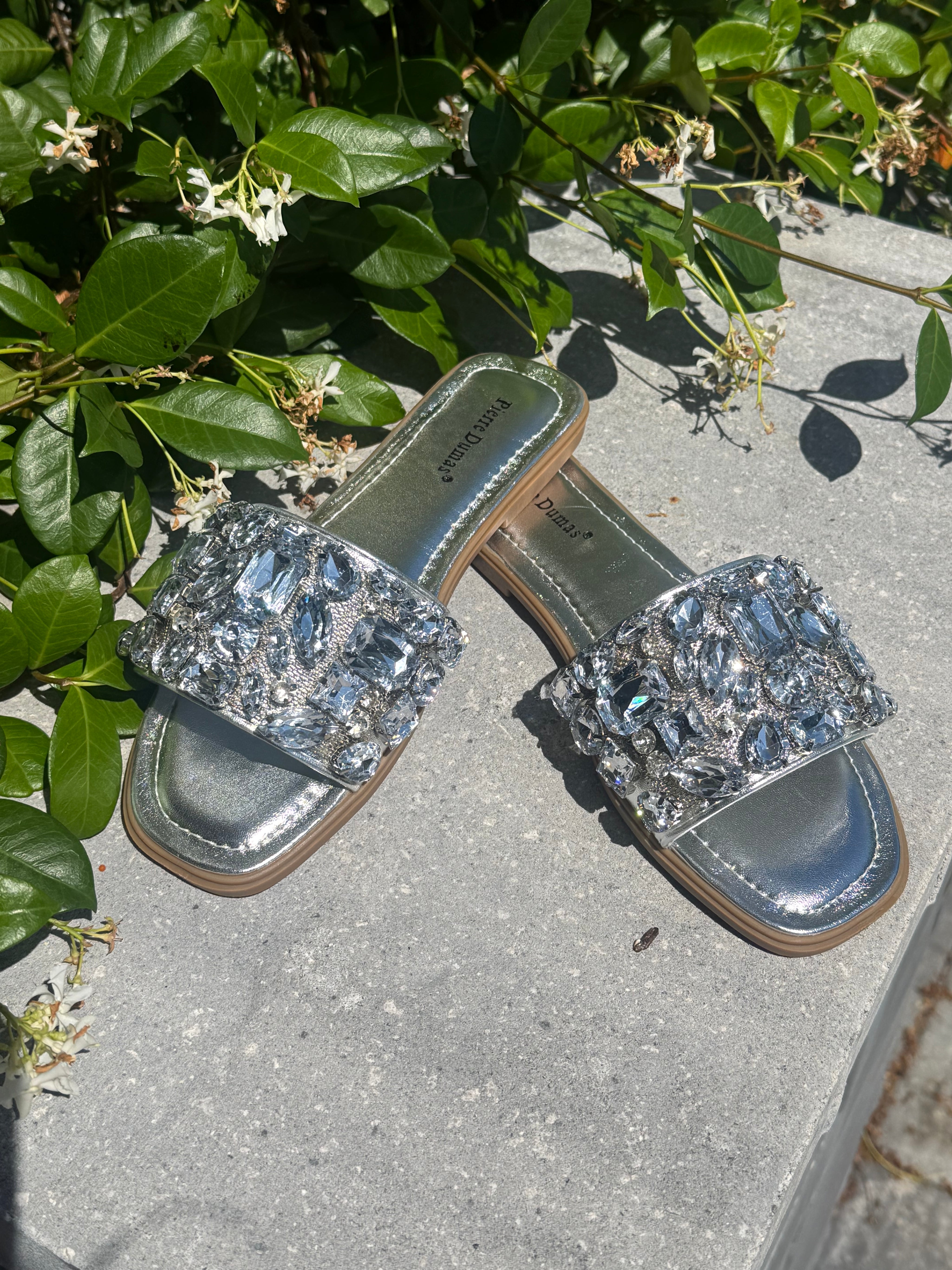 Diva Crystal Sparkle Silver Sandals