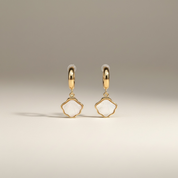 Gold and Pearl Seashell Earrings