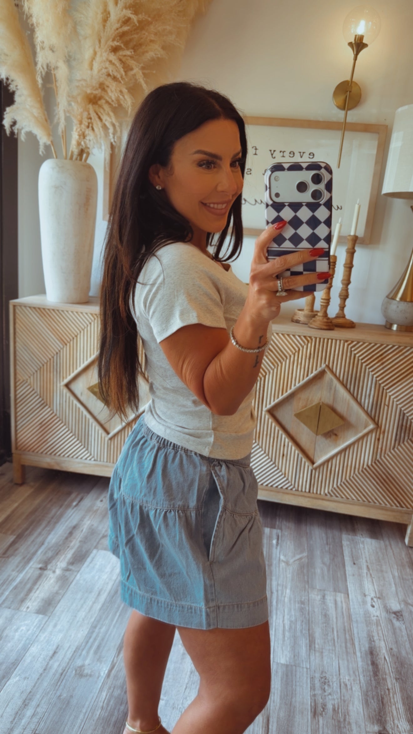 Stitch and CO Chic Heather Grey Boxy Crop Top