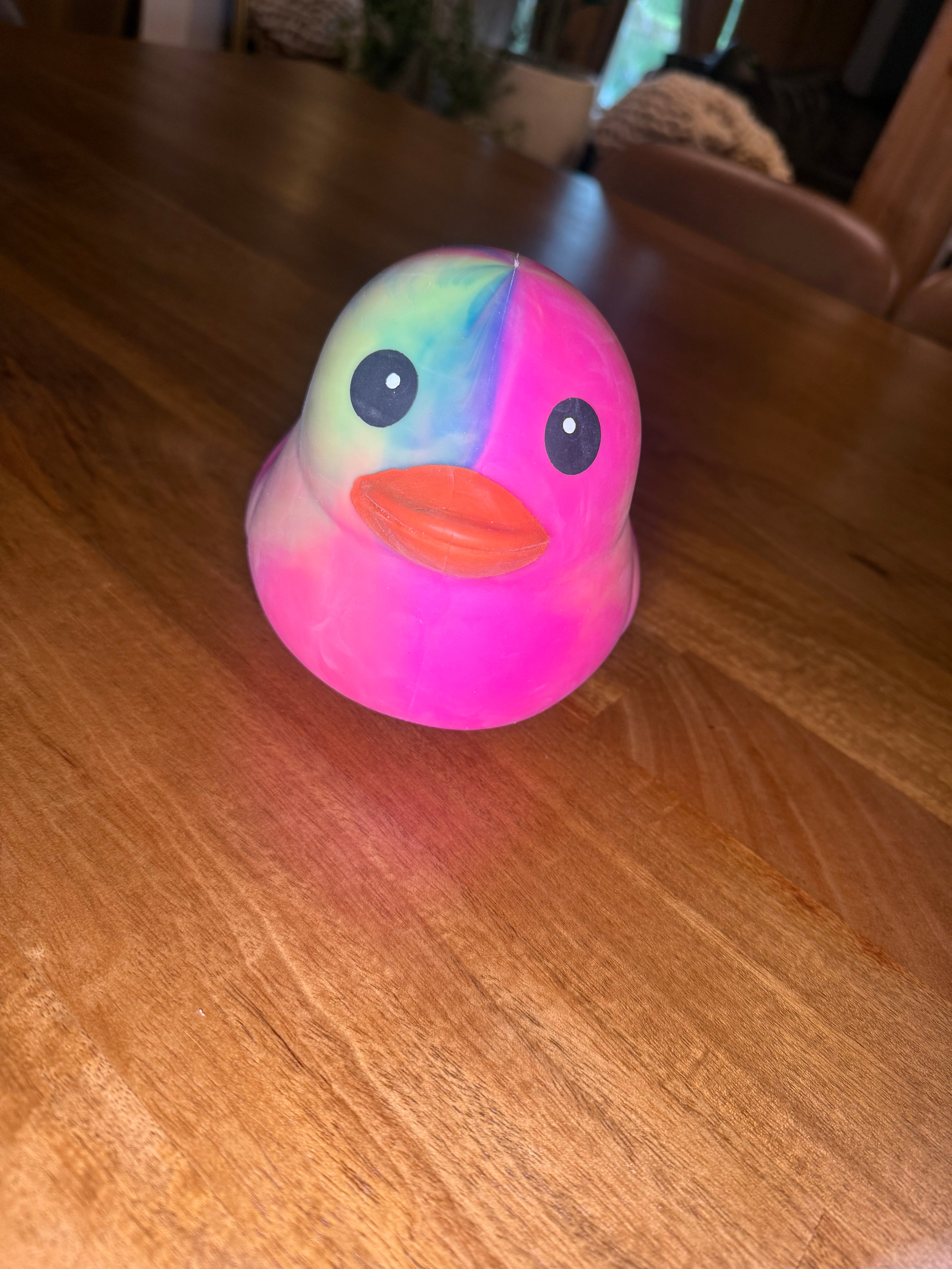 Large Pink tye Dye Duck Squishy