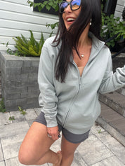 Ultra Soft Light Olive Full Zip Jacket