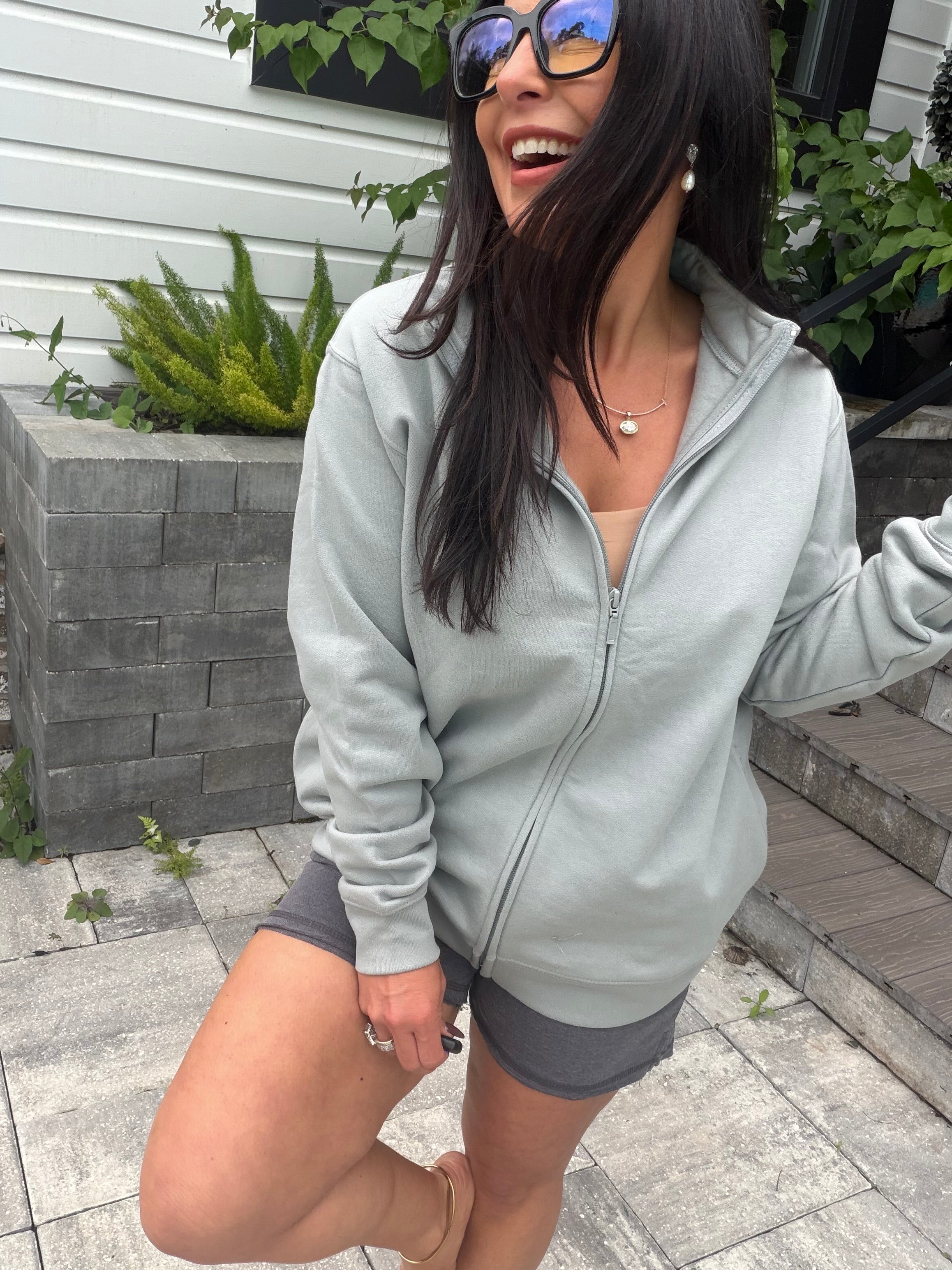 Ultra Soft Light Olive Full Zip Jacket