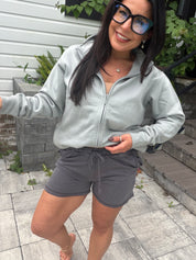 Black Distressed Black Lounge Shorts