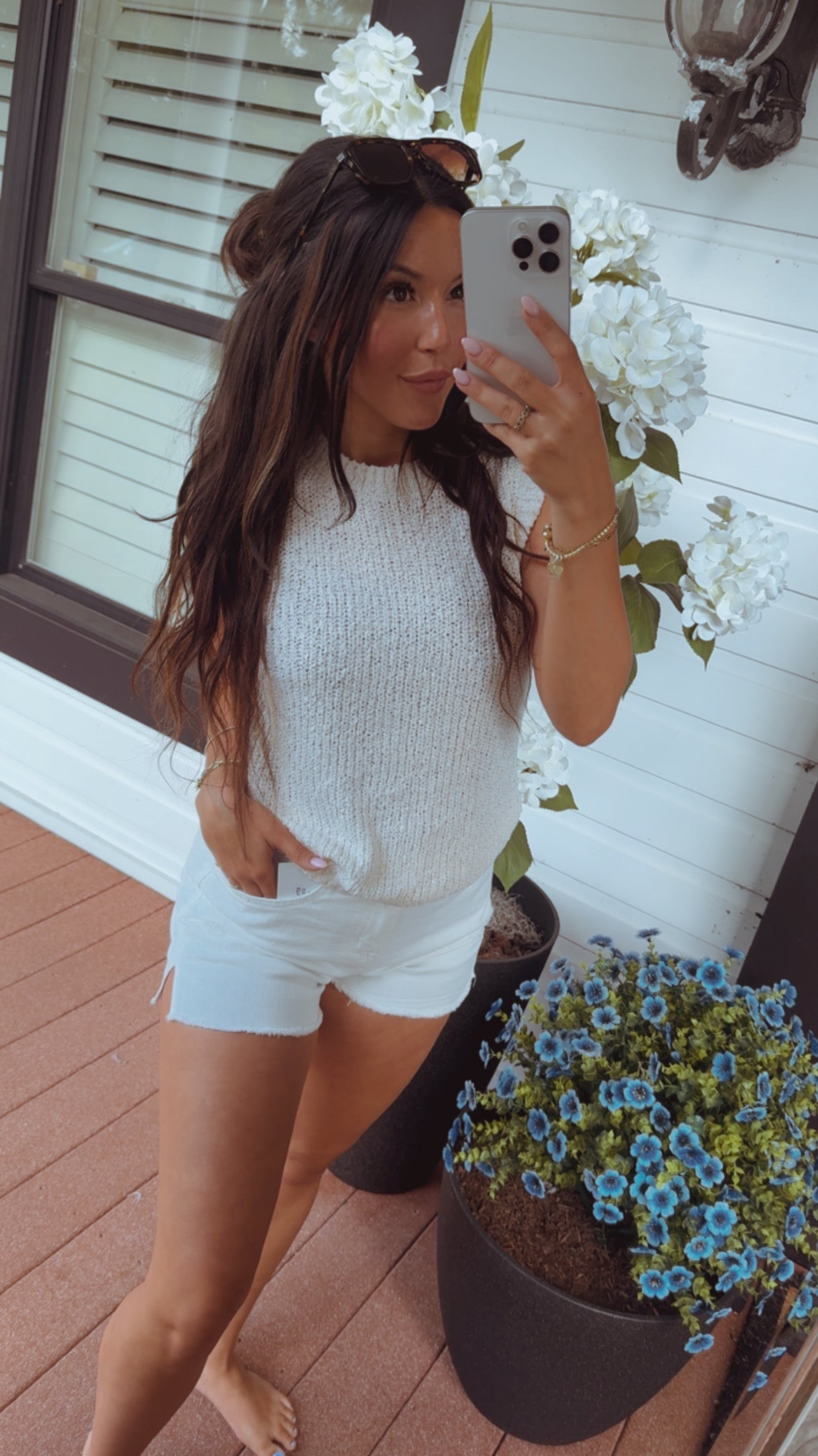 Cream Ultra Soft Sleeveless Top