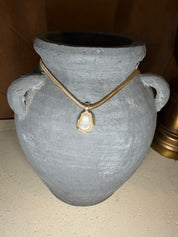 Chunky Gold Chain  And Pearl Nekclace