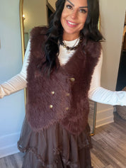 Cocoa Crush Faux Fur Vest