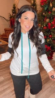 Ultra Soft White Hoodie With Camo