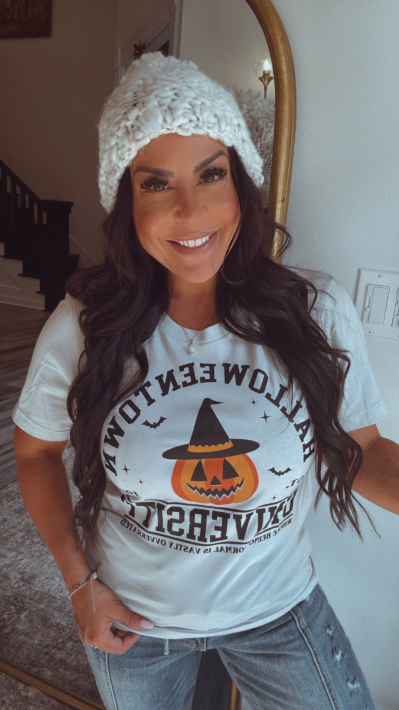 Halloween Town University Graphic Top