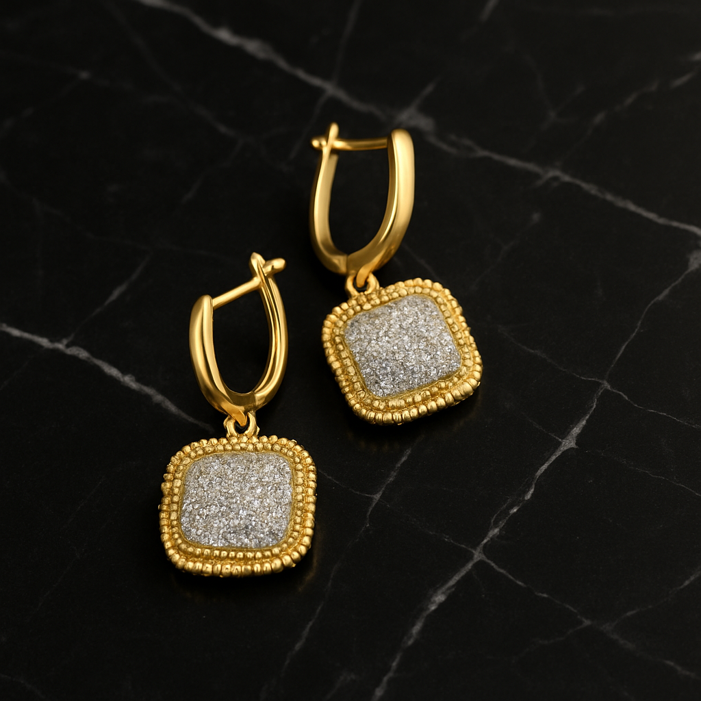 Bella Neane Gold And Crystal drop earrings