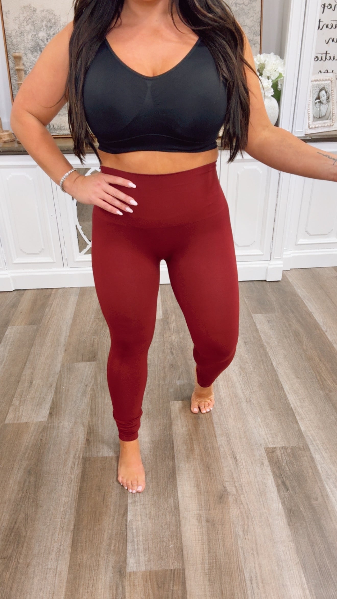 Heaven Soft Ultra Stretch Burgundy Leggings