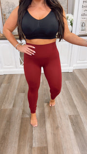 Heaven Soft Ultra Stretch Burgundy Leggings