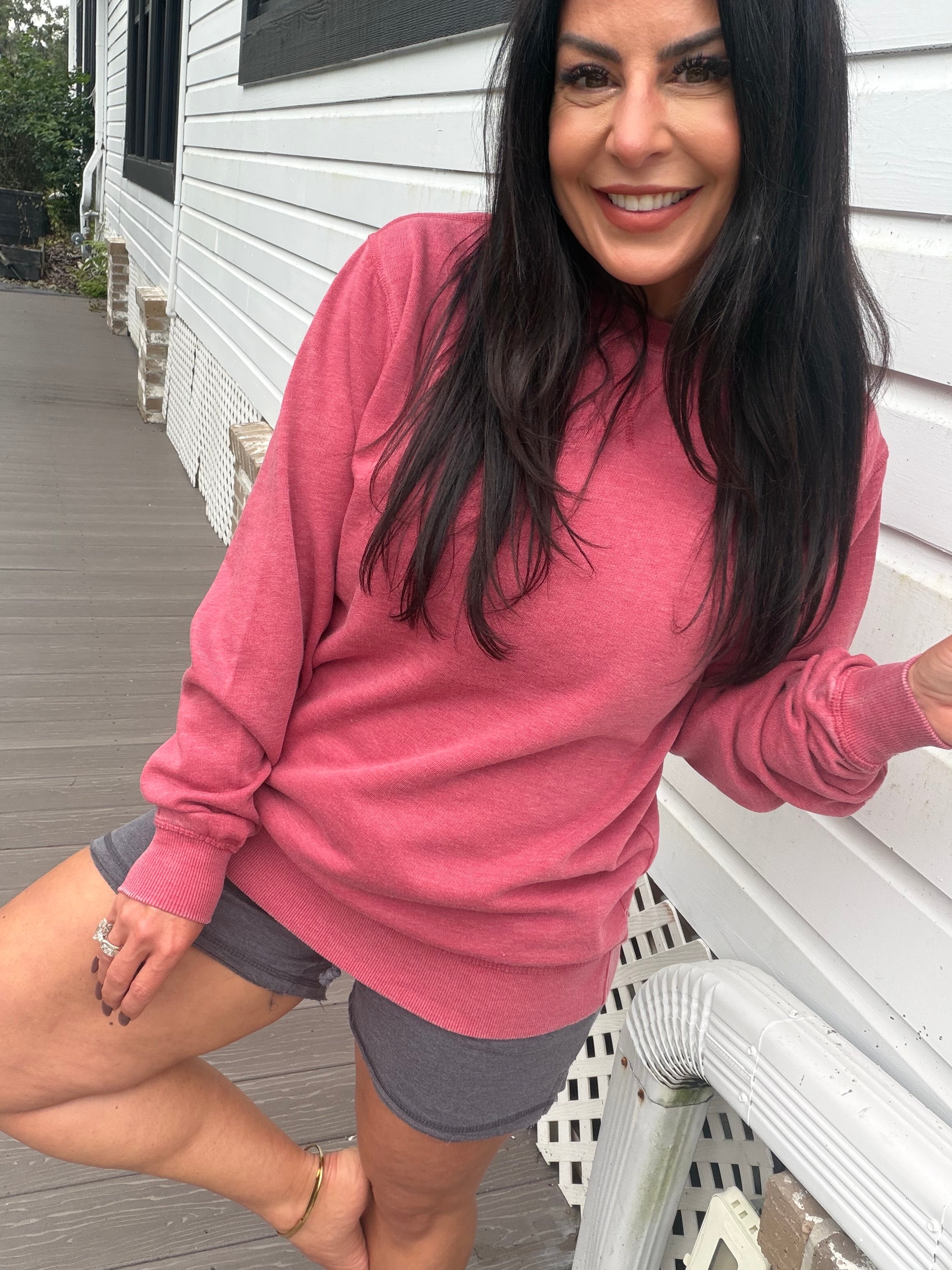 Barn Red Ultra Soft Loose Fit Crewneck