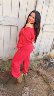 Ultra Soft Rae Mode True Red 1/2 Zip Hoodie