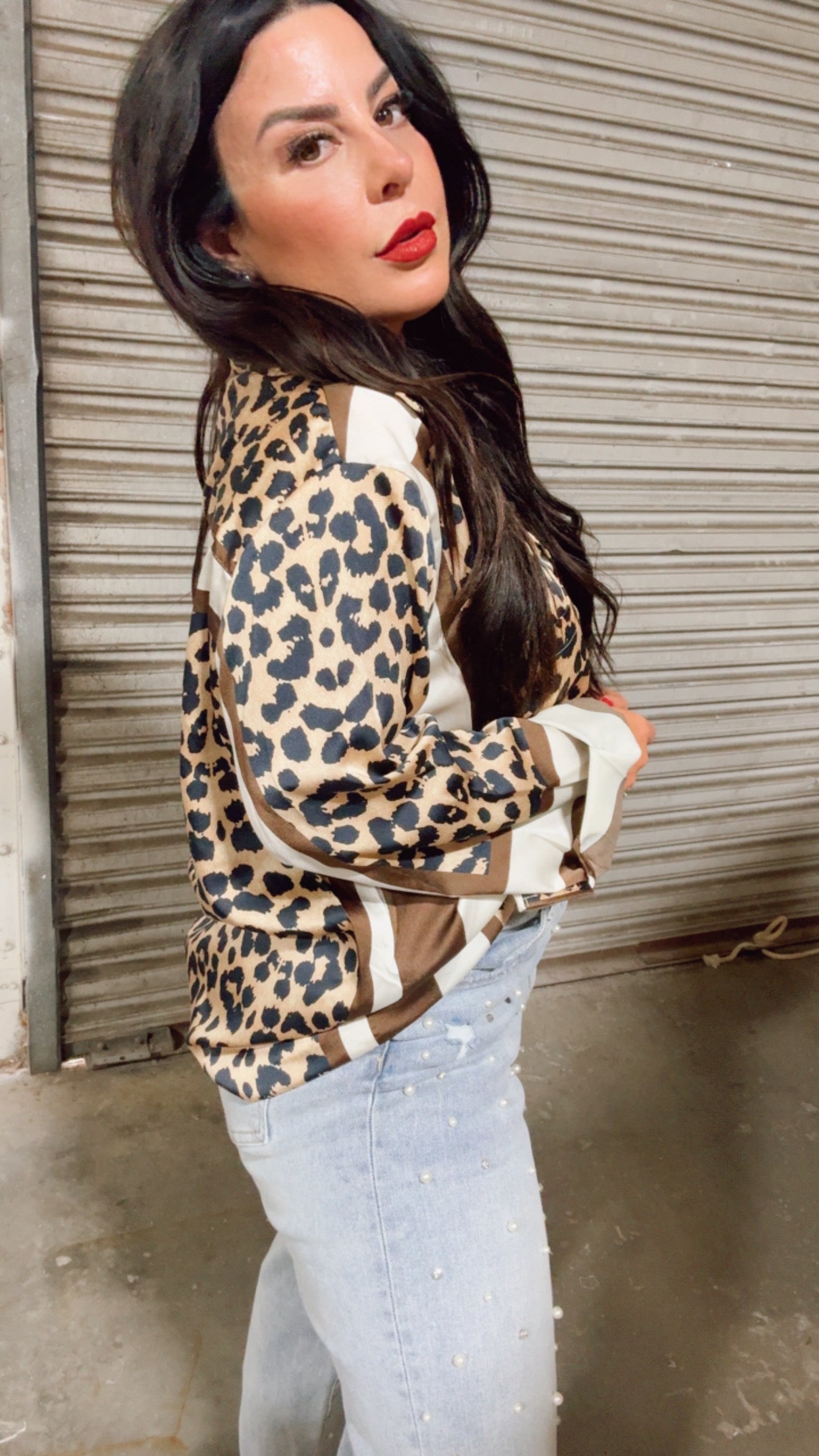 Ultra Soft Satin Button Up Long Sleeve Top 30A