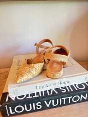 Mia Natural Woven Close Toe Heels