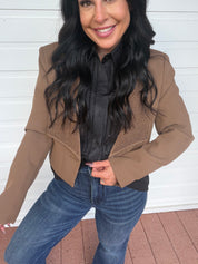 Diva Sparkle Cocoa Brown Blazer