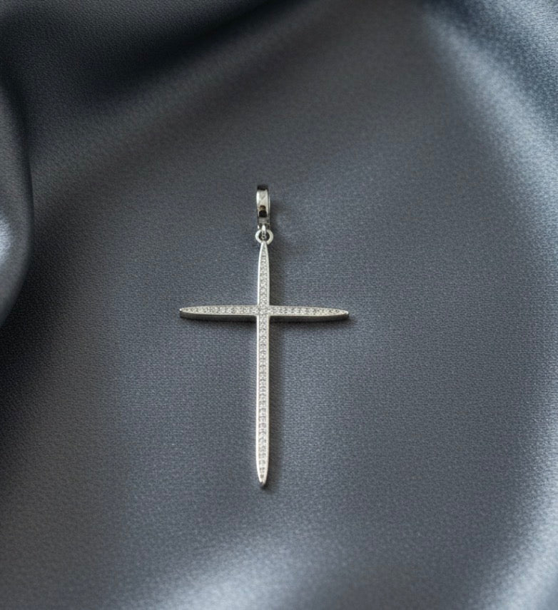 Bella Neane Large Silver Cross Charm
