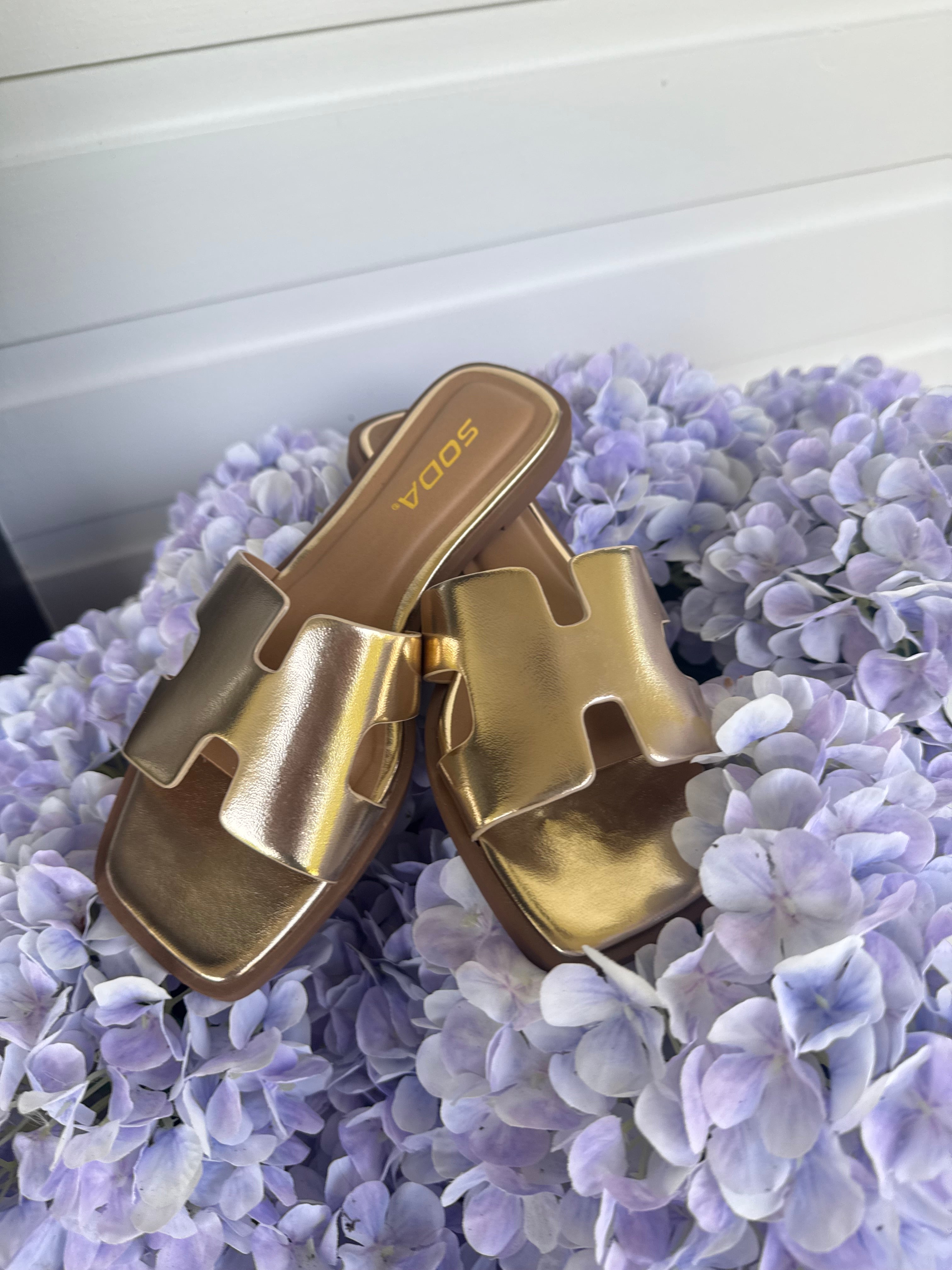 Gold Inspired Open Sandals
