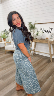 Daisy Denim Wide Leg Floral Jeans