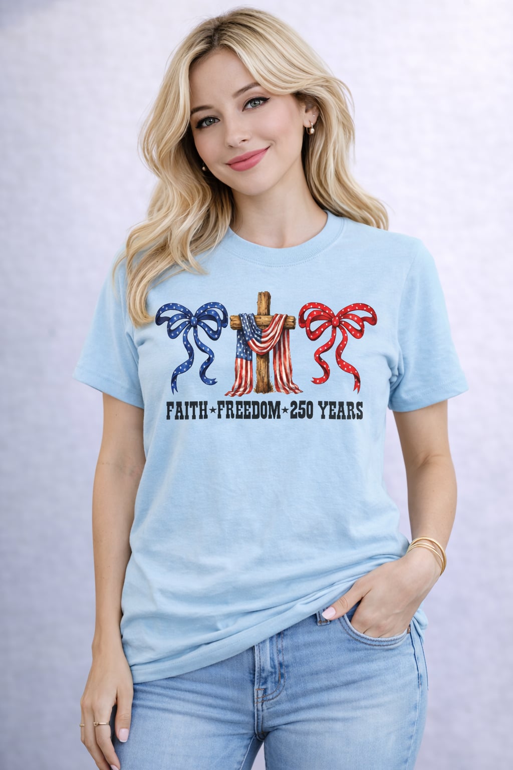 Bows Faith Freedom Graphic Tee