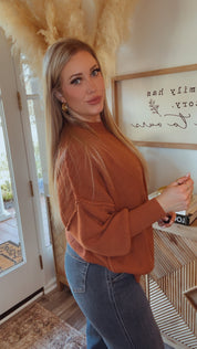 Terracotta Knit Oversized Raemode Sweater