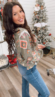 Ultra Soft Long Sleeve Aztec Top *Final Sale*
