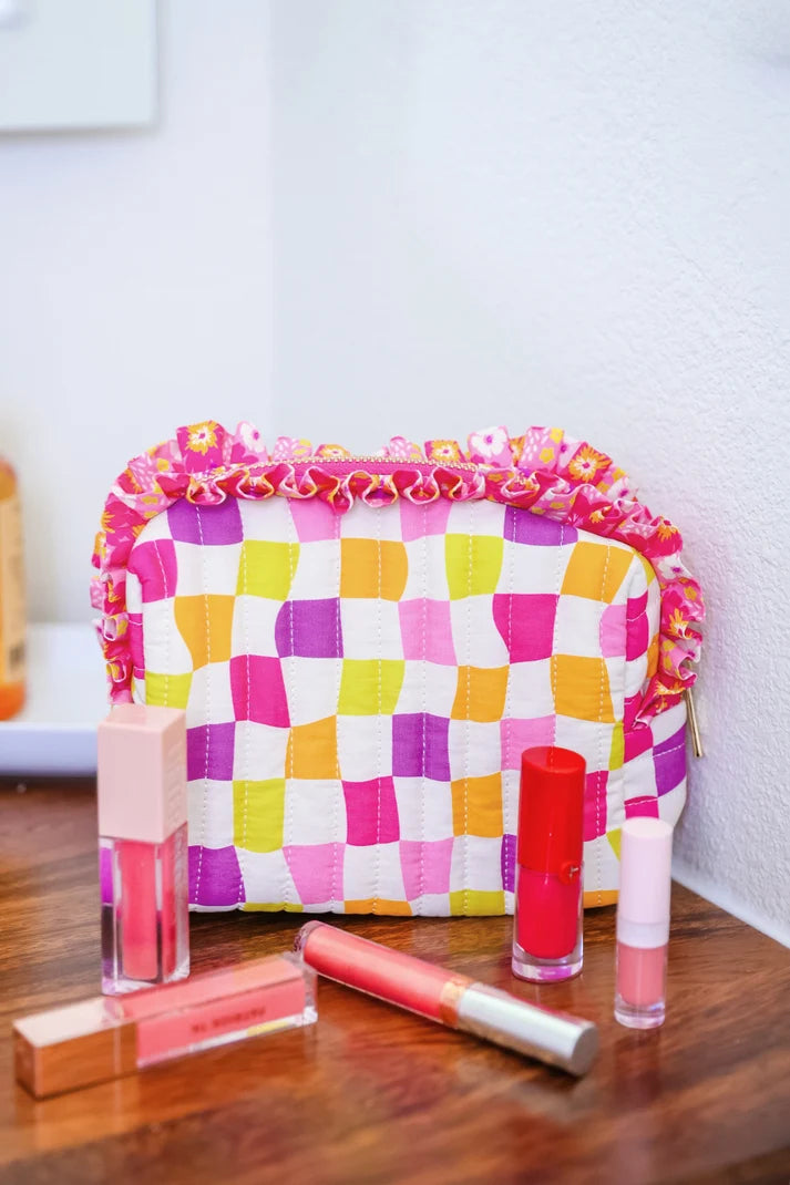 Jess Lea Groovy Checkered Garden Quilted Bag
