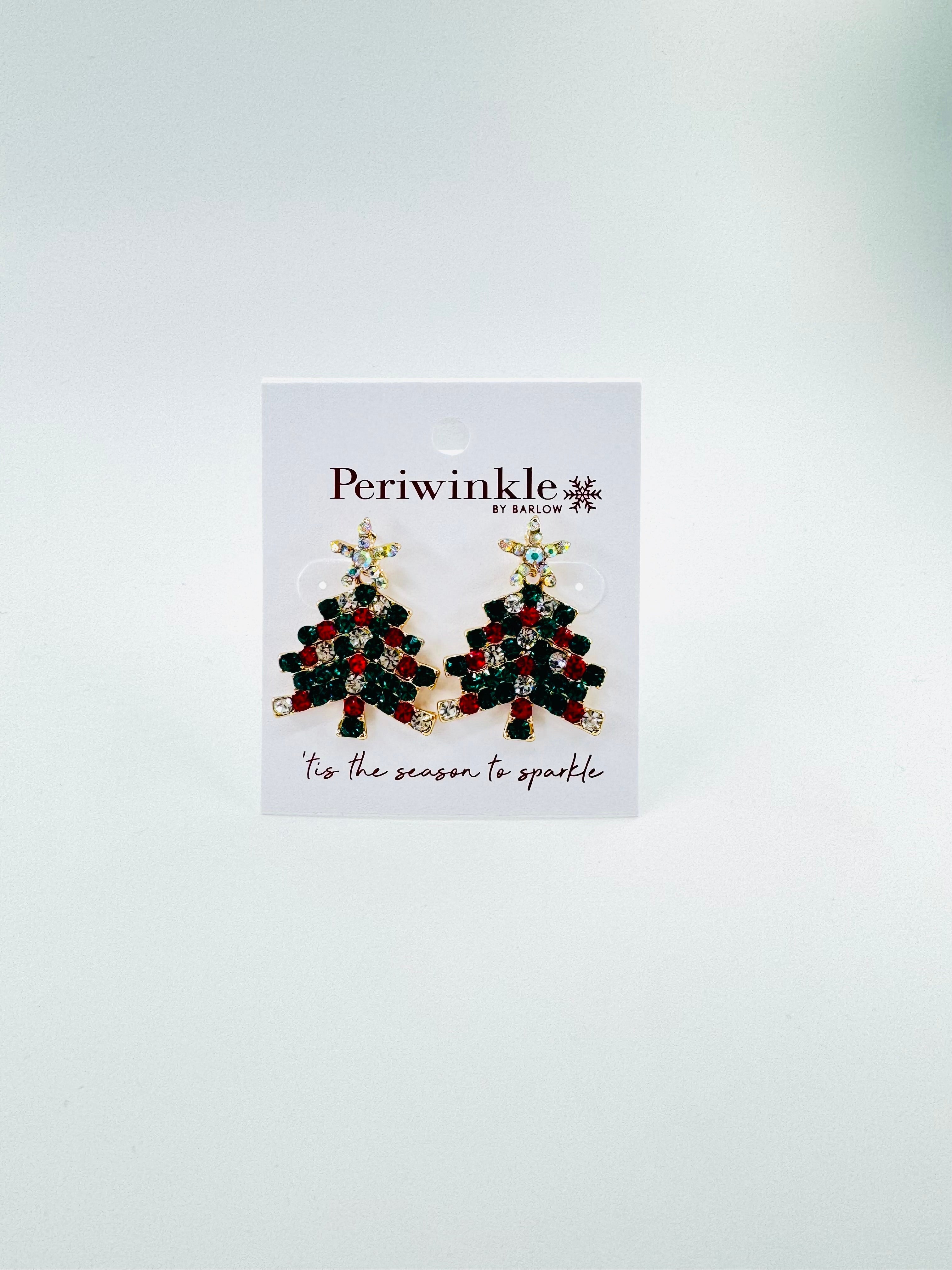 Sparkling Christmas Tree Earrings