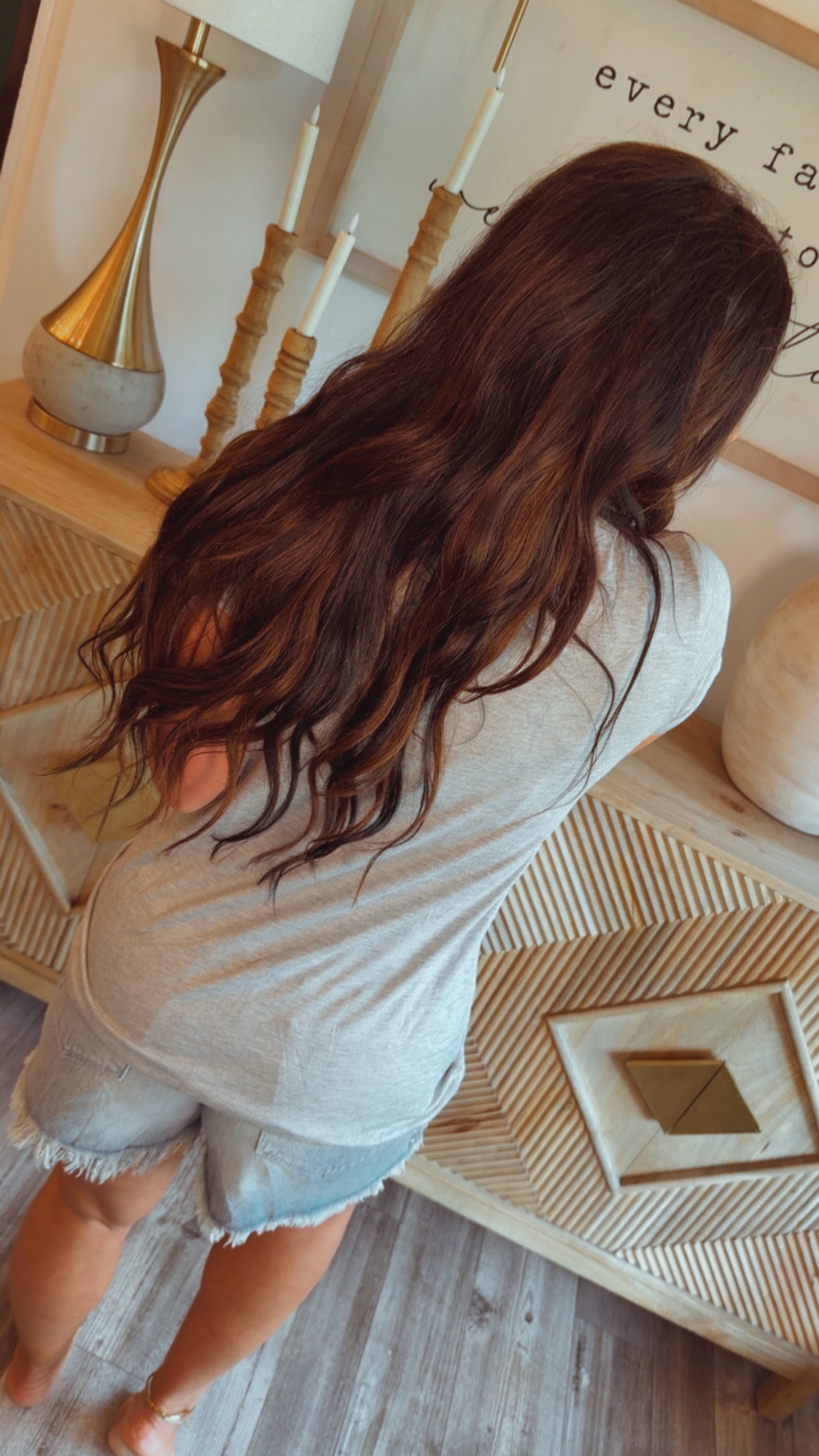 Light Grey Ultra Soft Short Sleeve Vnek Top