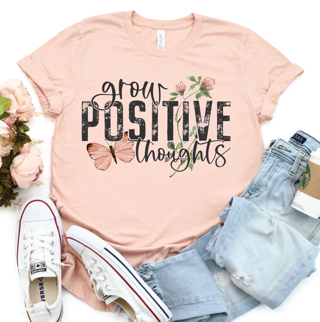 Grow Positive Thoughts Graphic Tee