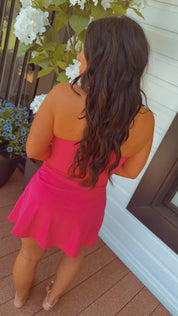 Heaven SOFT  Pink Sleeveless Athletic Zip UP Skort Dress