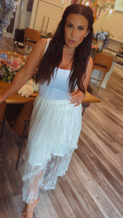 Sassy White Lace Skirt