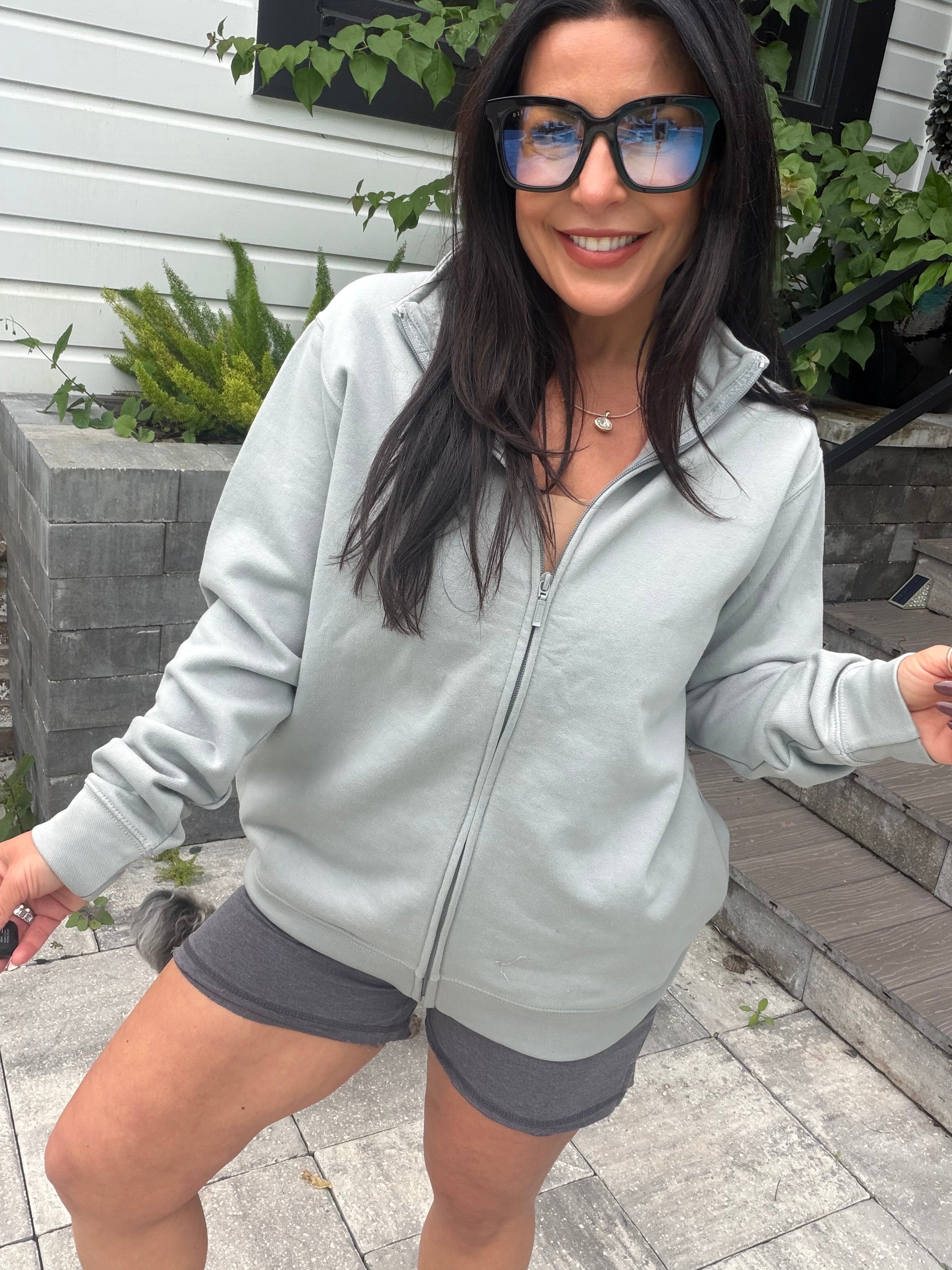 Ultra Soft Light Olive Full Zip Jacket
