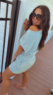 Aqua Ultra Soft Cuff Sleeve Top