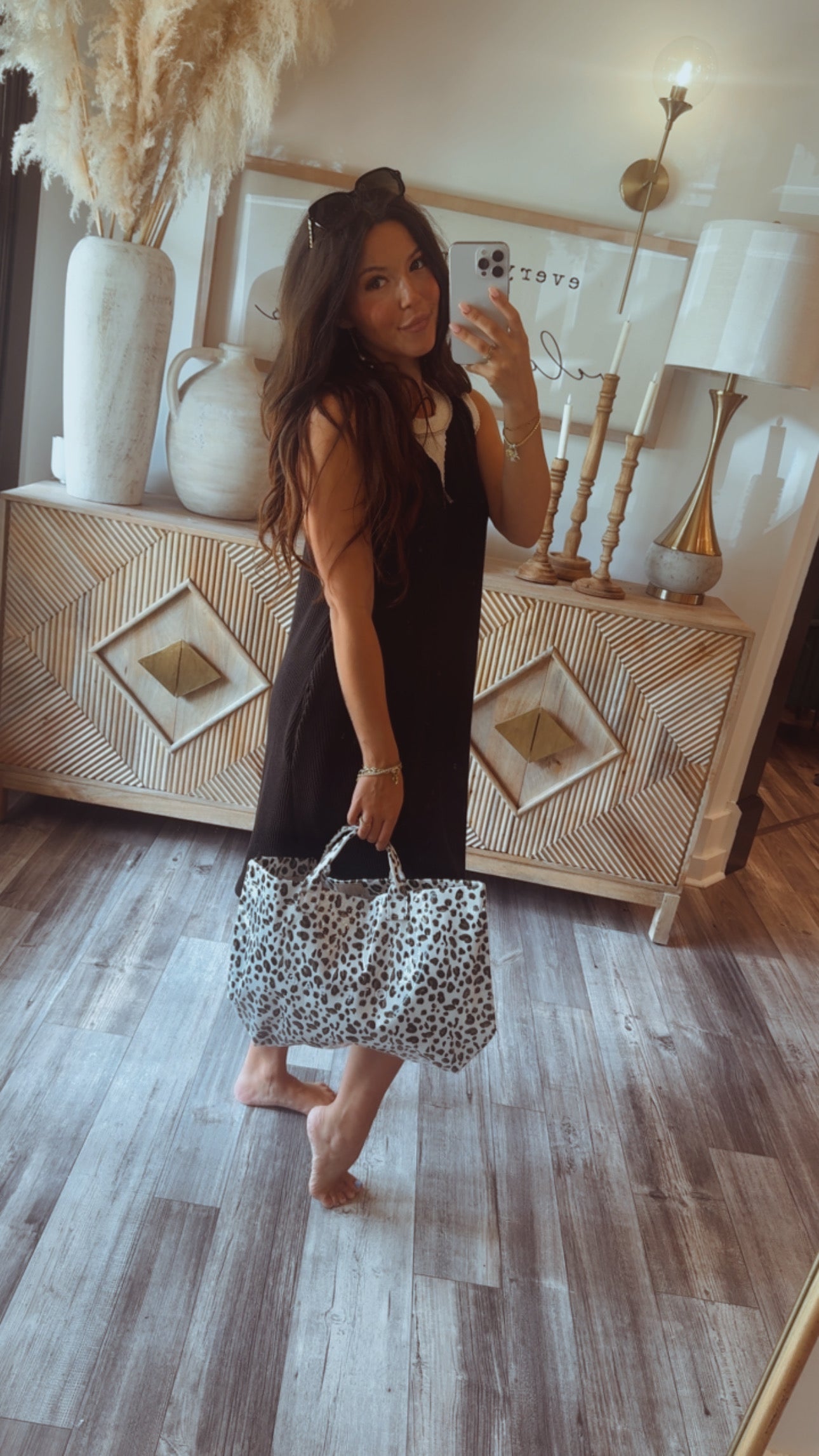 White and Black  Leopard The Tote Bag