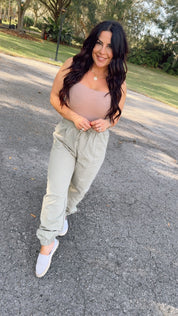 Relaxed Fit Olive Joggers