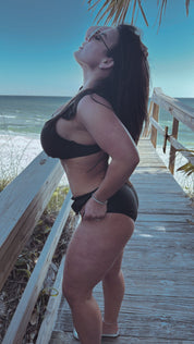 DTW Exclusive Black Ruffle Bikini Top