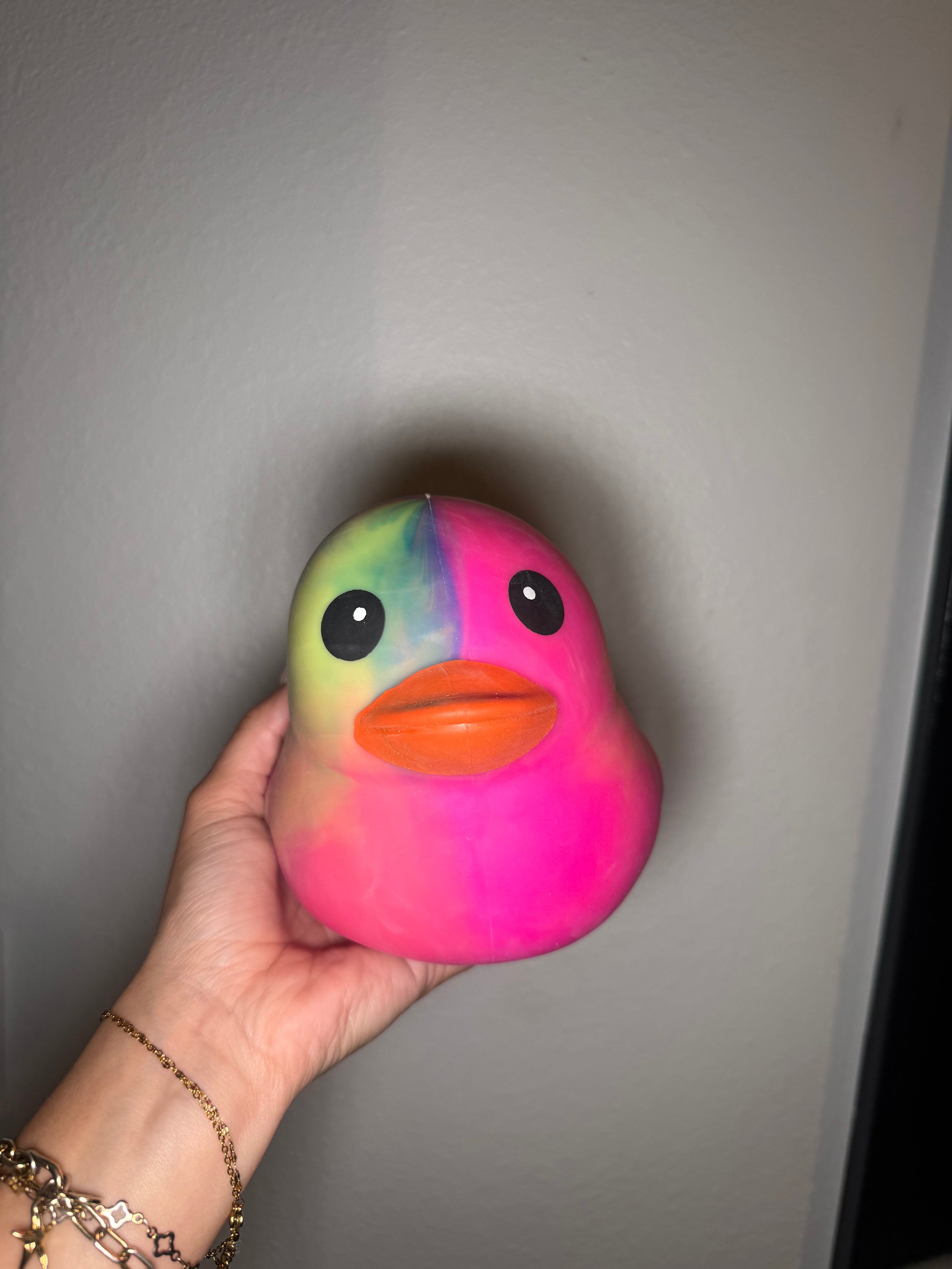 Large Pink tye Dye Duck Squishy