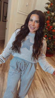 STAR DESIGN KNIT SWEATER