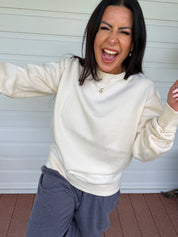 White Ultra Soft Loose Fit Crewneck