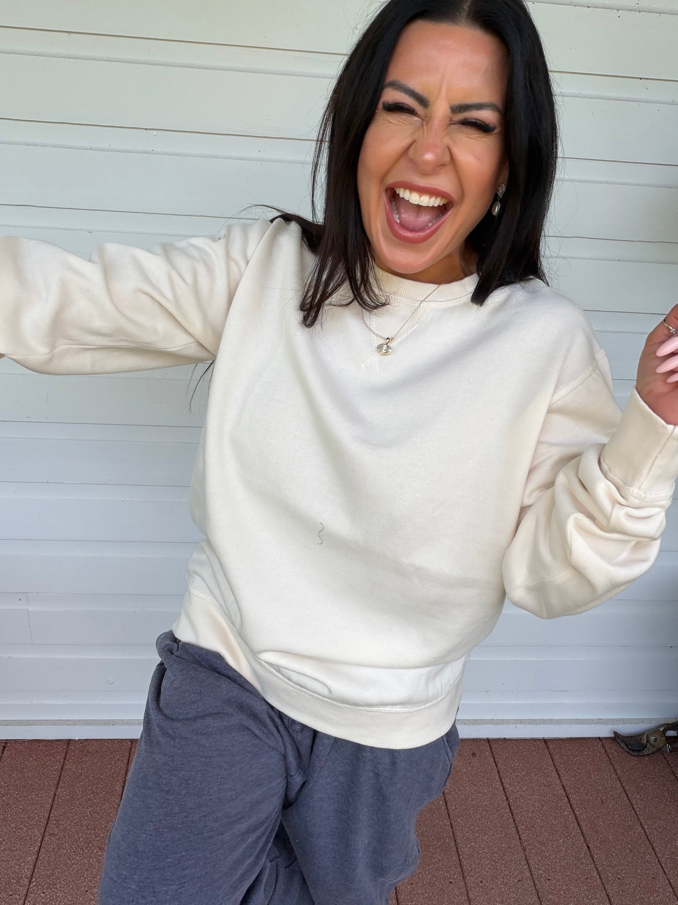 White Ultra Soft Loose Fit Crewneck