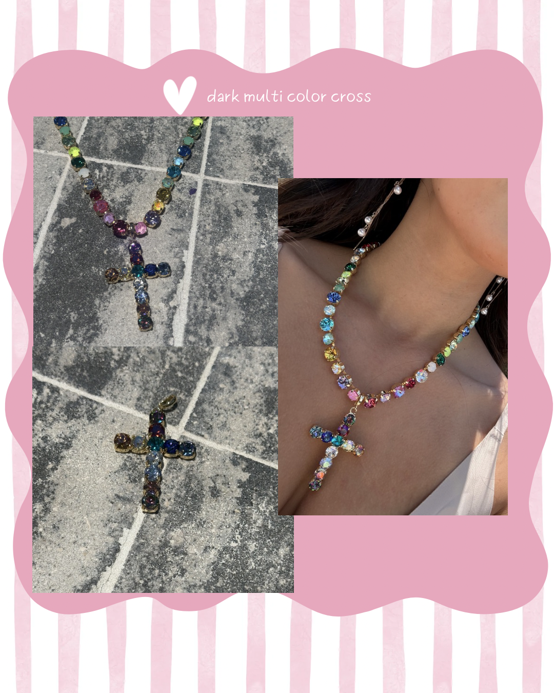 Diva Crystal Ultra Bling Cross Charm