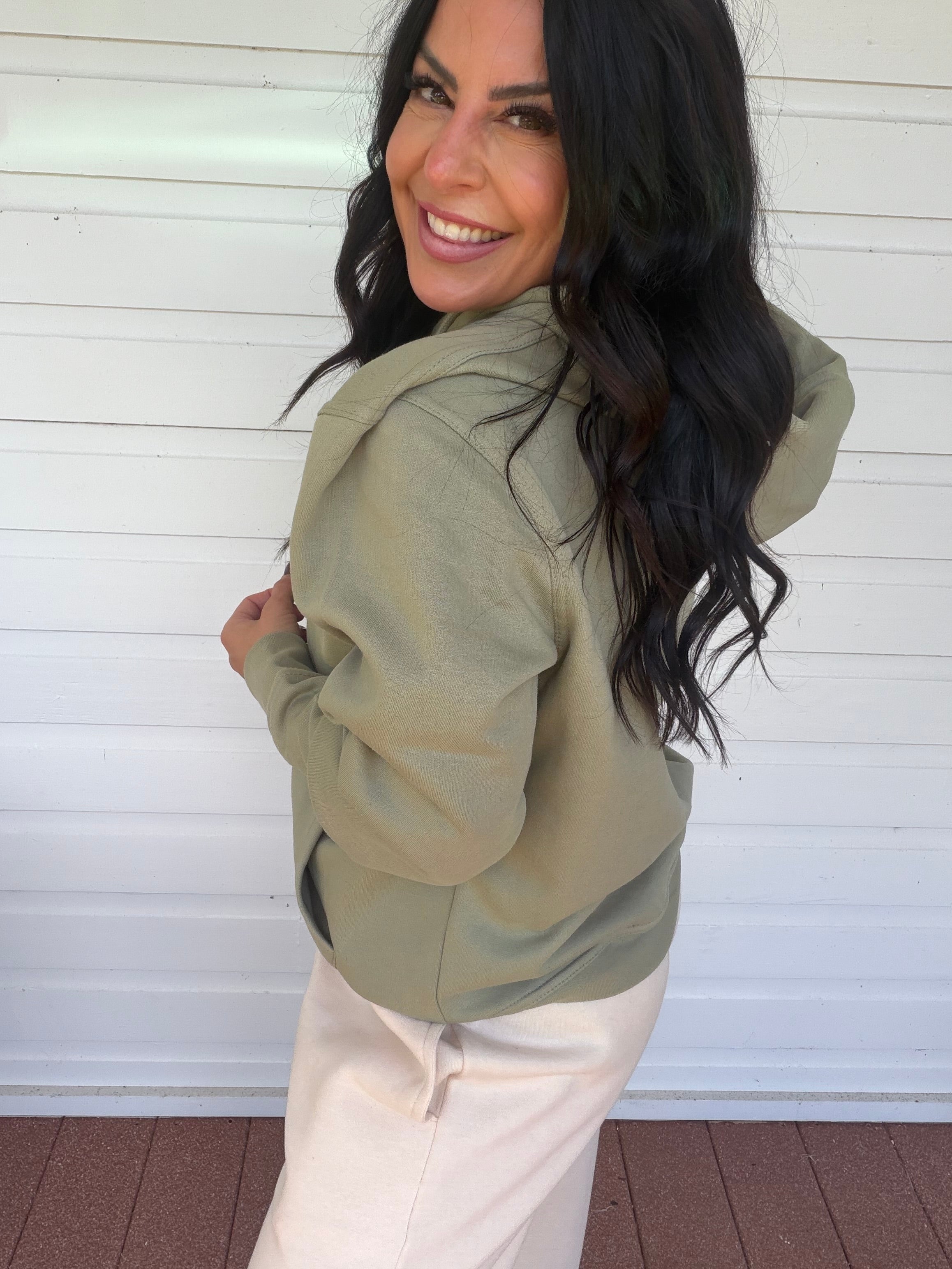 Ultra Soft Sage Long Sleeve Hoodie