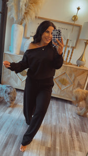 Heaven Soft Black Straight Leg Joggers